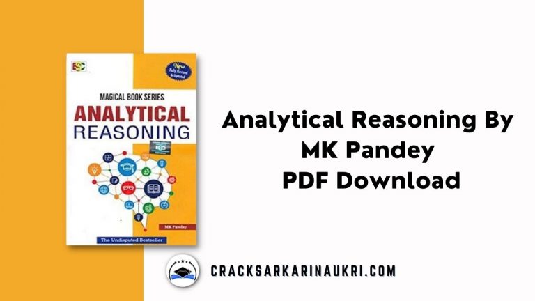 Analytical Reasoning By MK Pandey PDF Download