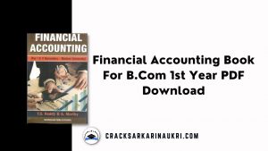 Financial Accounting Book For B.Com 1st Year PDF Download