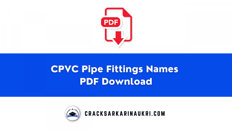 CPVC Pipe Fittings Names PDF Download