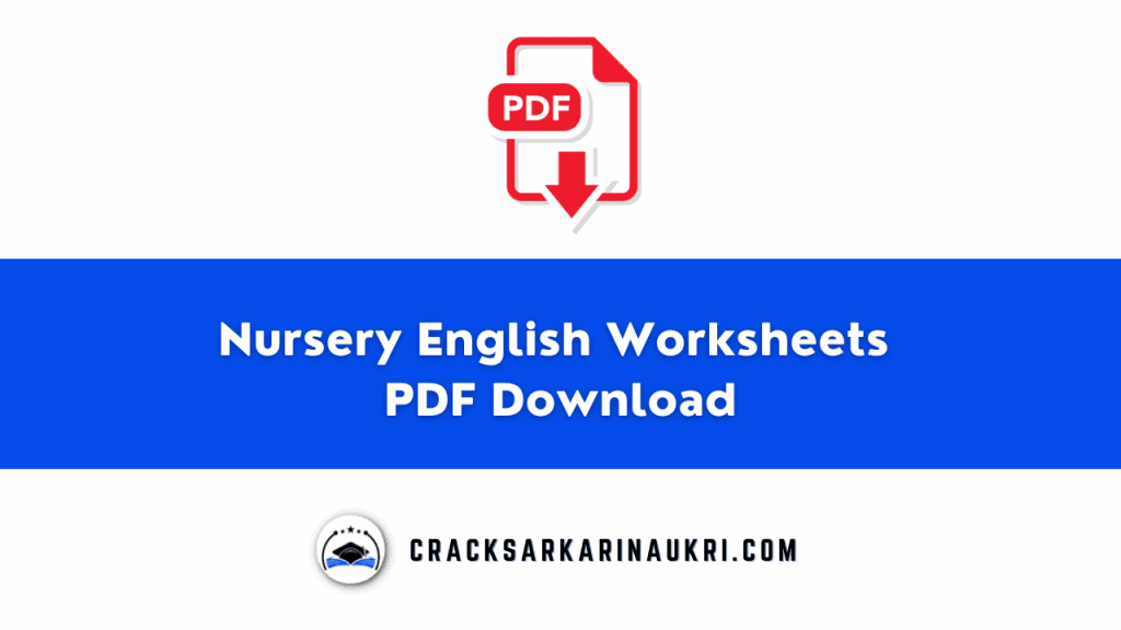 Worksheet For Nursery Class English Pdf Free Download